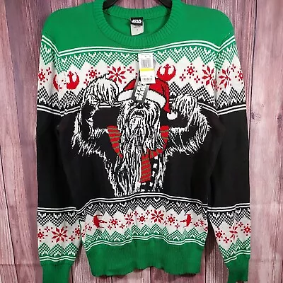 $49.99 • Buy Disney Star Wars Wookie Ugly Christmas Sweater Chewbacca All Over Print M Chewy
