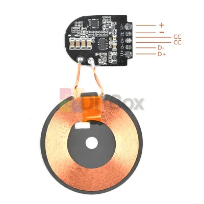 15W Fast Wireless Charger PCBA Circuit Board Transmitter Module + Coil DIY US • $8.39