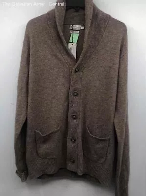 Peter Millar Mens Dast Long Sleeve Collared Button Front Cardigan Sweater Size L • $9.99