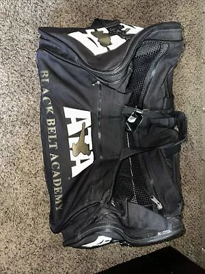 Black/Gold ATA Taekwondo Martial Arts Karate Sparring Gear Equipment Duffle Bag • $90