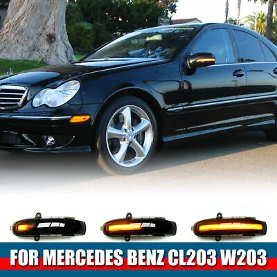 Pair LED Smoke Mirror Turn Signal Light For Mercedes Benz W463 W211 W203 04-07 • $26.31