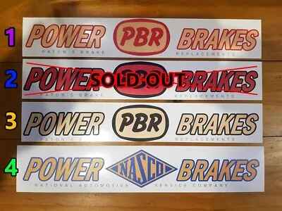 Nasco Pbr Power Brakes Decal Waterslide Transfer • $18