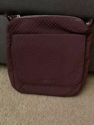 Vera Bradley Carson Mailbag Microfiber Crossbody Shoulder Bag In Mulled Wine NWT • $40