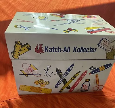 Vintage SYNDICATE MFG. Tin/Metal Katch-All Kollector Box Recipes • $19.97