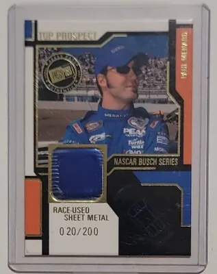 Paul Menard NASCAR Busch 2004 Press Pass Race Used Sheet Metal Relic Card /200 • $11.99