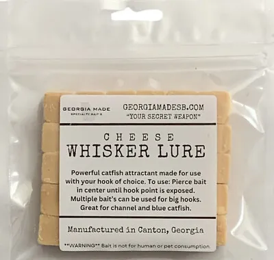 Whisker Lure Catfish Bait CHEESE Flavor 30 Bait’s | Georgia Made Specialty Bait’ • $4.99