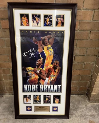 $75 • Buy Kobe Bryant Signed LA Lakers Magic Mamba Print Framed - NBA Champions MVP