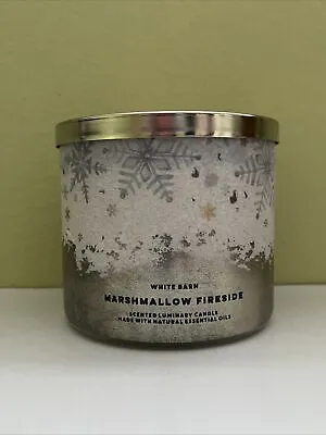 (1) Bath & Body Works White Barn MARSHMALLOW FIRESIDE 14.5oz 3-Wick Candle NEW • $27.95