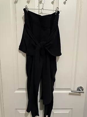 Sass And Bide Black Pants Size 8 The Freestyler Tapered Tie Fabric Acetate • $60