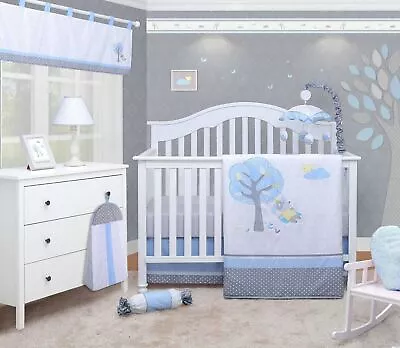 6-Piece Blue Little Puppy Dog Baby Boy Nursery Crib Bedding Sets By OptimaBaby • $35