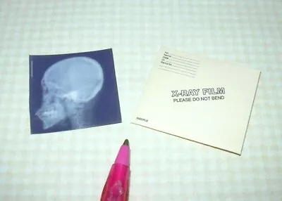 Miniature X-Ray Film (SKULL) W/Large Manila Envelope: DOLLHOUSE Medical 1:12 • $6.98