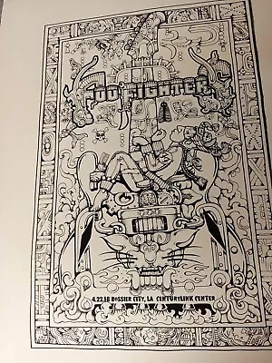 FOO FIGHTERS April 22 2018 Concert Poster RARE B/W TEST PRINT FRONT N BACK ORIG • $100