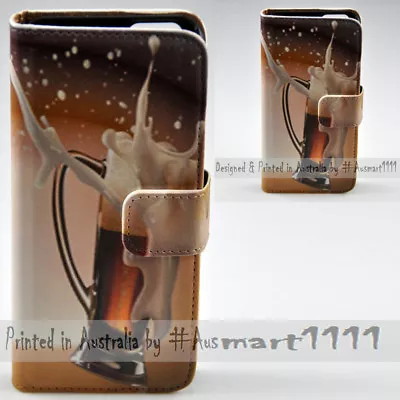 For OPPO Series - Spilled Beer Theme Print Wallet Mobile Phone Case Cover • $13.98