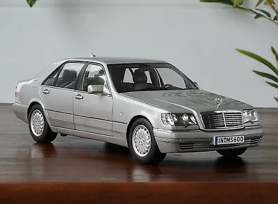 1/18 Scale Mercedes-Benz S600 W140 1990 Silver Diecast Car Model Toy Gift NIB NE • $80