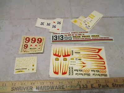 VTG Lot AMT Ertl Monogram Revell Decal Sheet Ferrari Pace Car Police Mobil Oil • $14.95