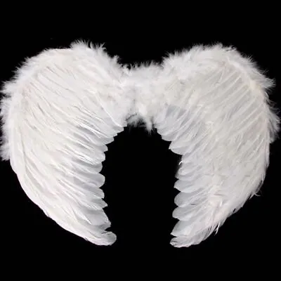 £6.45 • Buy White Feather Angel Wings Christmas Halloween Fancy Dress Bird Costume Hen Night