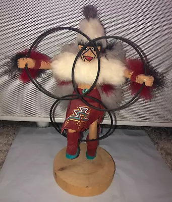 Ceremonial Native American Navajo Kachina Hoop Dancer Doll Artist Signed RARE • $175