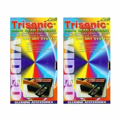 2 Head Cleaning Video Tape Cassette For VHS VCR Player Recorder Wet Dry Cleaner • $11.95