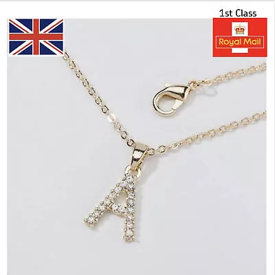 £5.99 • Buy Gold Alphabet Letter Initial Friendship Bridesmaid Ladies Gift Chain Necklace