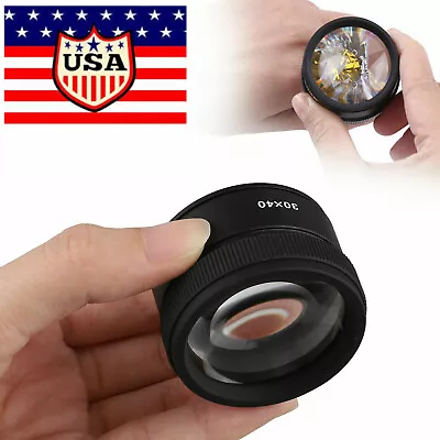 40x Magnifying Glass Eye Loupes Loop Optical Magnifier Jewelry Watch Repair Tool • $7.39