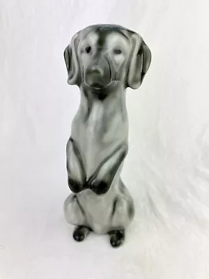 Standing Dachshund Dog Puppy Figurine Ceramic Glazed Craft Animal Statue • $18