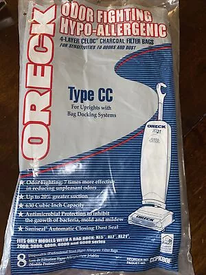 3 Pack Oreck Vacuum Bags CCPK80F Type CC 4 Layer Celoc Charcoal Filter • $8