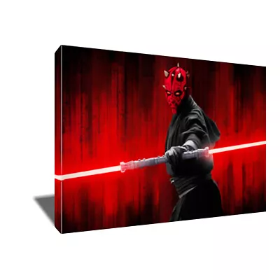 Sith Lord DARTH MAUL Poster Photo Painting Artwork On CANVAS Art Print • $48