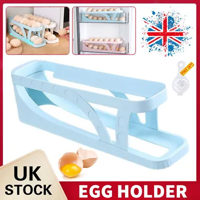 Egg Dispenser Removable Egg Storage Box Holder Automatic Scrolling Egg Rack HB • £7.19