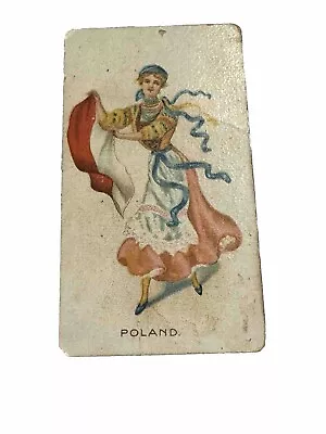 Flag Girls Of All Nations Vintage Cigarette Card Miss Poland No.2 Vice Regal • $7.63