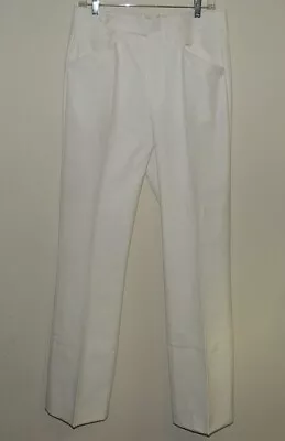 Vintage A Jaymar Slack Men’s Polyester Dress Pants Boot Cut 34 X 36 White • $25.97