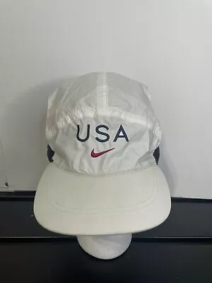 Nike USA Track & Field 5 Panel Running Adjustable Hat OSFA Cap Breathable • $39.99