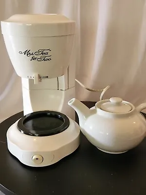 MRS TEA FOR TWO Mr. Coffee Electric Hot Tea Maker Pot & Lid GENTLY USED Manual • £37.99