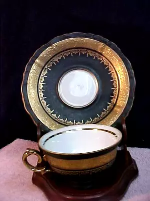 $45 • Buy Royal Porzellan Bavaria KPM Germany Handarbeit Demitasse Cup & Saucer SIGNED