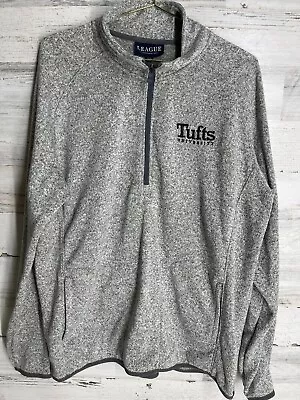 League Sweatshirt Unisex XL Tufts University Quarter-Zip Pullover Long Sleeve • $15.99