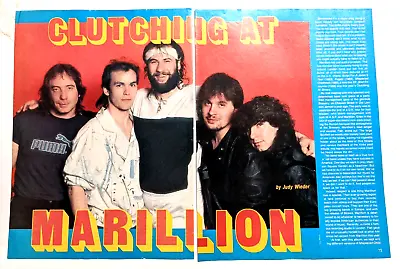 Marillion / Fish / 1980's 2 Page Magazine Centerfold / Article Pinup Poster • $12.99