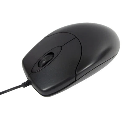 £5.99 • Buy Wired USB Mouse For PC Laptop Computer Optical Scroll Wheel Black FULL SIZE