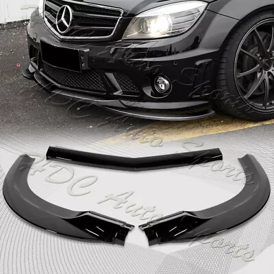 For 2008-2011 Mercedes-Benz W204 C63 AMG Painted Black Front Bumper Spoiler Lip • $102.99