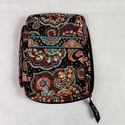 Vera Bradley Womens Black Brown Paisley Quilted Book Journal Bible Planner Zip C • $18.97