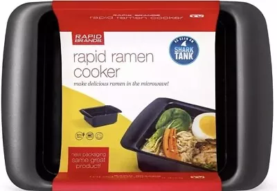 Plastic Ramen Cooker Black Tasty Rapid Cooking Microwave-Safe Reusable BPA-Free • $12.99