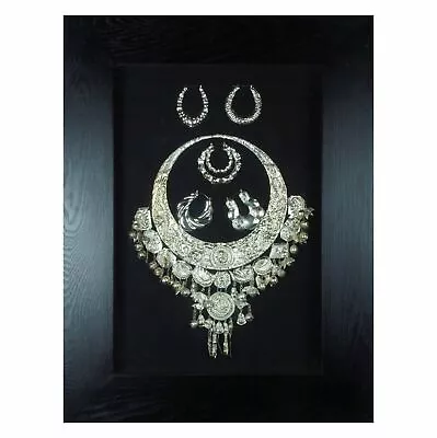 Miao Tribal Necklace And Earrings Shadow Box • $348.99