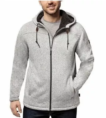 Rugged Elements Men's Mountain Fleece-Lined Hoodie. XXL Gray Faux Fur Back. • $36.97