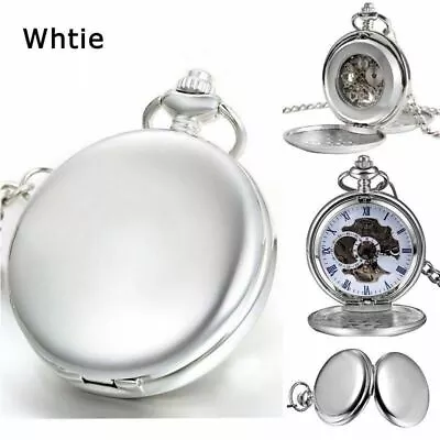 Mens Bronze Pocket Watch Classic Mechanical Wind Up Double Hunter Vintage • £13.99