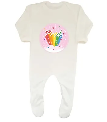 Pride Rainbow Stars Baby Grow Sleepsuit Boys Girls Gift • £9.99