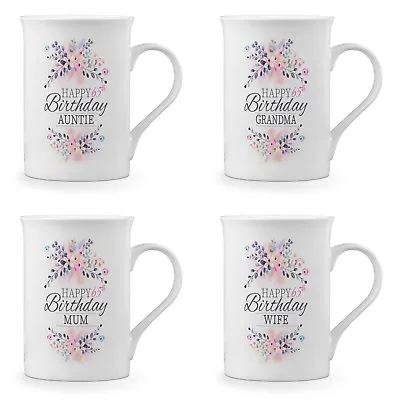 £9.99 • Buy Floral Happy 65th Birthday (Relation) Novelty Gift Fine Bone China Mug