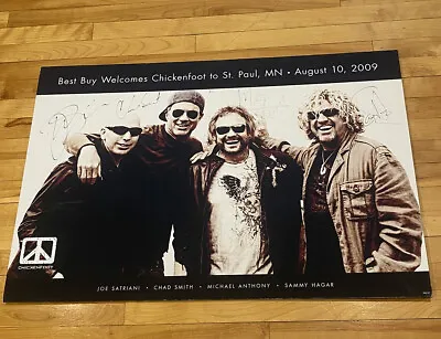 $125 • Buy Chickenfoot Signed Concert Poster Van Halen Red Hot Chili Peppers Joe Satriani