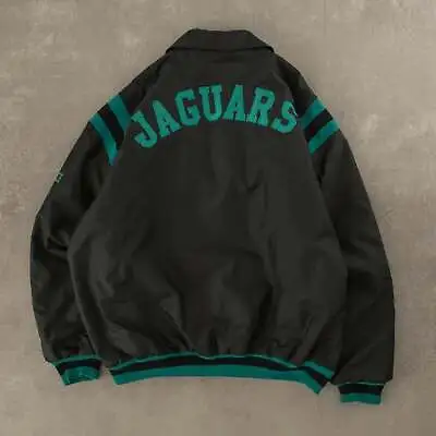 Vintage 70s Jacksonville Jaguars College Jacket XL Made In Usa Men's Black • £36