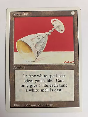 Magic The Gathering Card Game Revised Edition Artifact Card Ivory Cup • £2.99