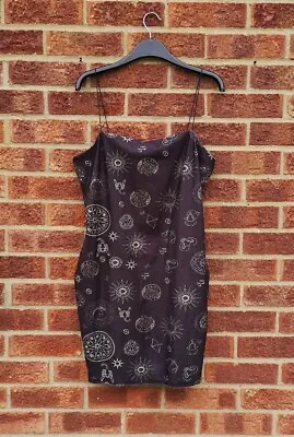 £17 • Buy Topshop Black Bodycon Cami Dress Zodiac Star Sign Astrology Celestial Mini 16