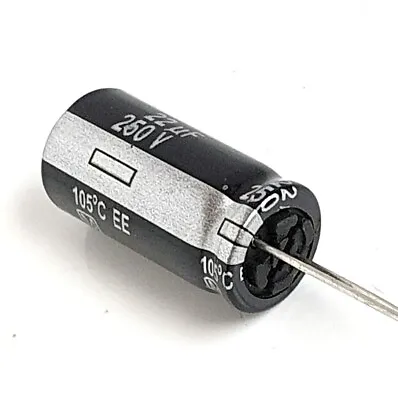 22uF 250v Panasonic (JAPAN) EE 105C Electrolytic Capacitor 10x20mm – Ref:a233 • £1.20