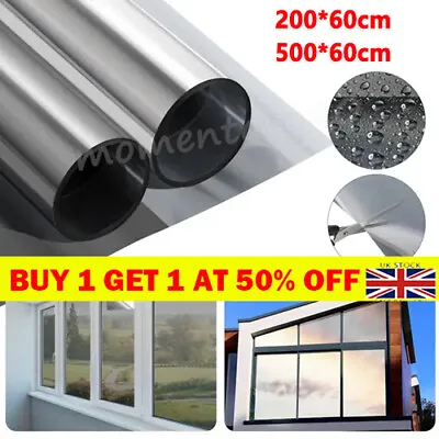 One Way Mirror Window Film Reflective Home Vision Solar.Tint Foil Glass Sticker • £2.15